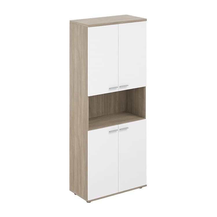 Шкаф высокий с нишей Norden Сигма SG.861.OD.WH.WH