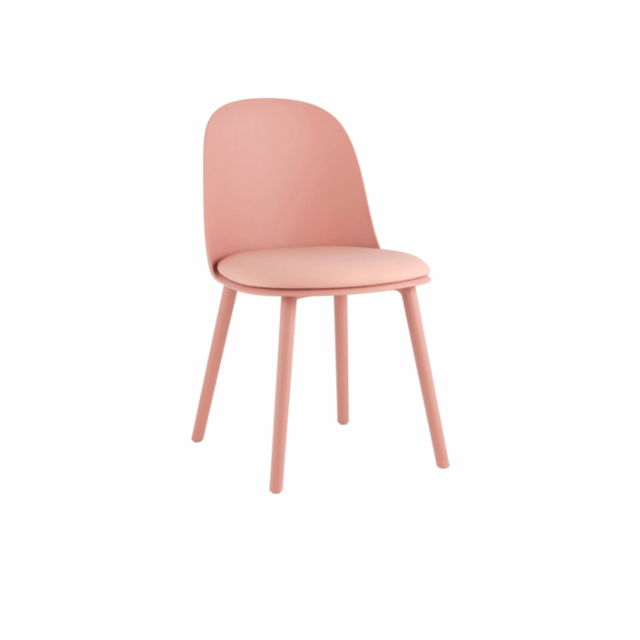 Стул пластиковый полумягкий Клен Фризелла сгр461/1 (пыльно-розовый)