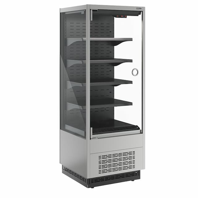 Витрина холодильная Carboma FC20-07 VM 0,6-1 сталь нержавеющая (0430) Cube 2 LIGHT фронт X0
