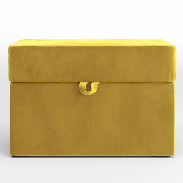 Пуф Мастерфабрик Дэйо без ножек Saga yellow ткань рогожка